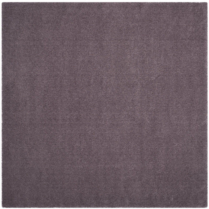 Tomberlin Velvet Shag Performance Solid Color Rug, Square 6'7"