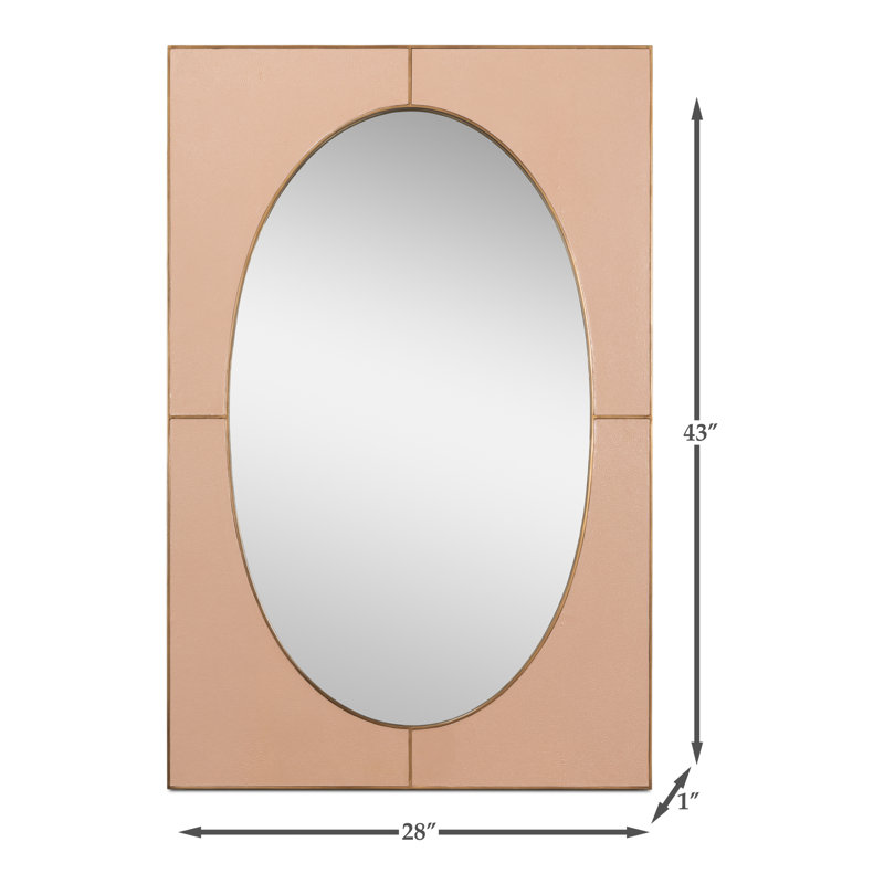 Francis Rectangle Iron Mirror, Antique Mushroom