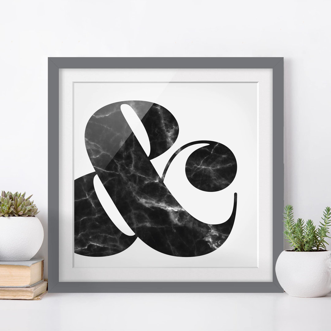 Gerahmtes Poster Marble Ampersand