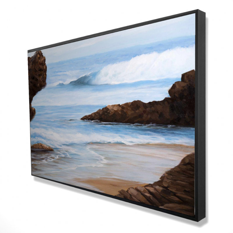 " Rocks And Seaside ", 24" H x 36" W