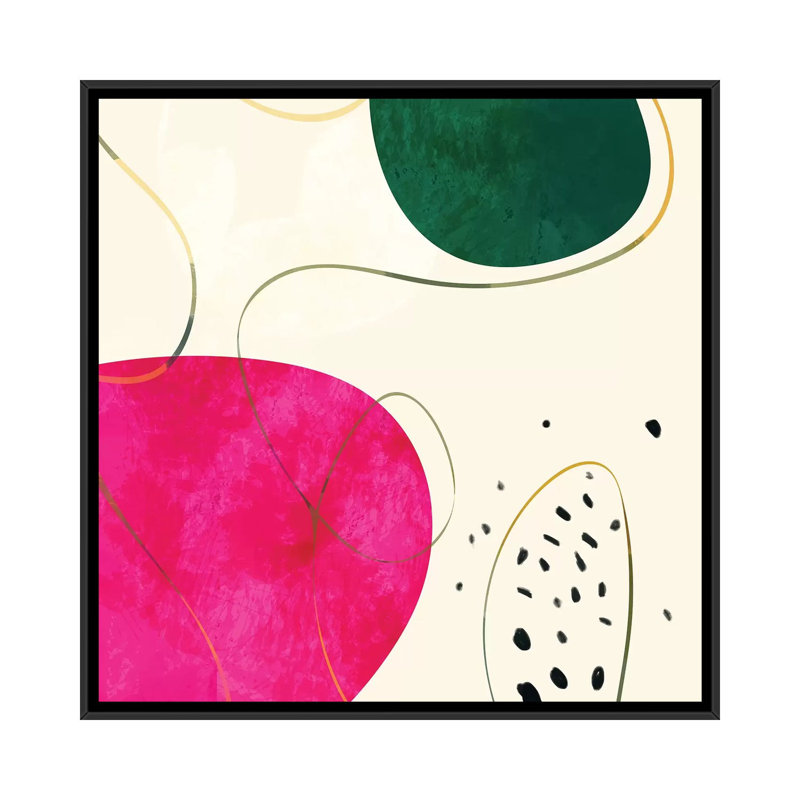 Minimal Pink Shape par Ana Rut Bré - impression d'art graphique, Aucun mat, H 37 po x l 37 po x P 1,5 po