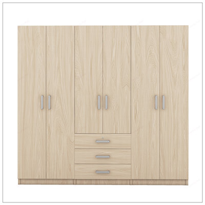 Stylish Wooden Wardrobe with Abundant Storage, Modern Design for Organized and Elegant Bedrooms by Latitude Run