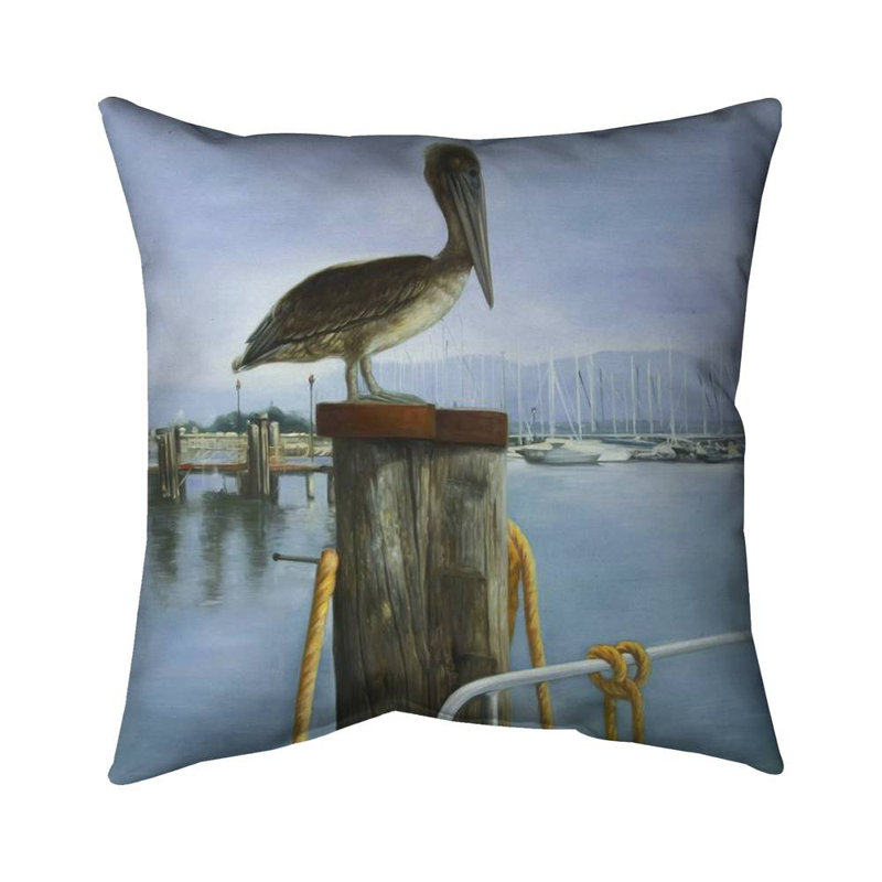 Pelican Hyperrealist Boat Poly Twill Throw | Home Decor Accent – Throw Pillow Cover Only, Double-Sided Print, Insert Not Included