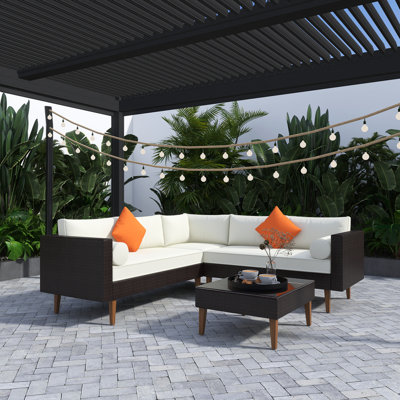 81'' Metal Outdoor Patio Sectional Set