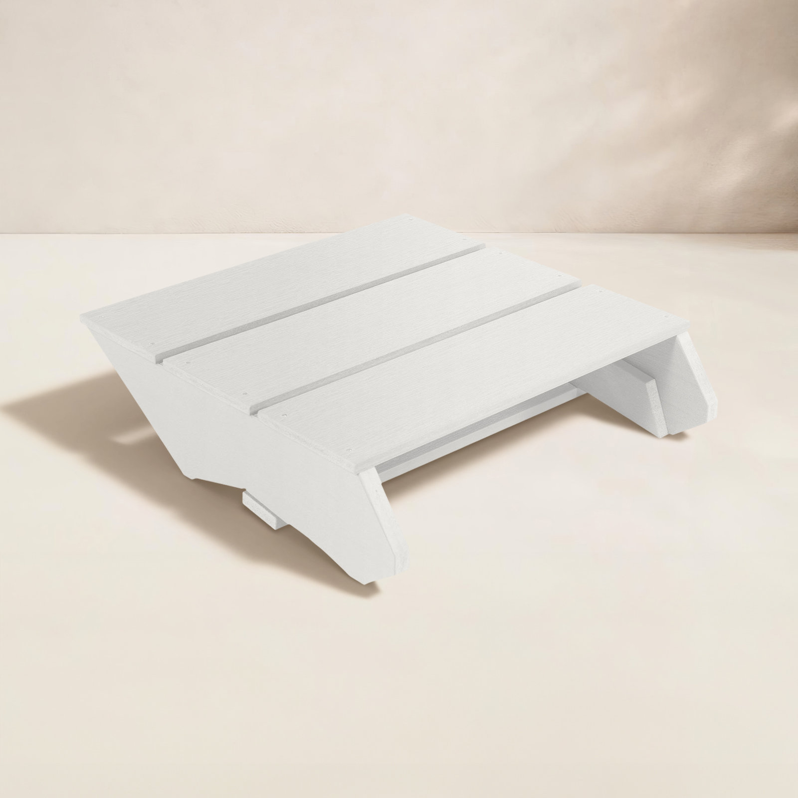 Byrnes Outdoor Ottoman, White