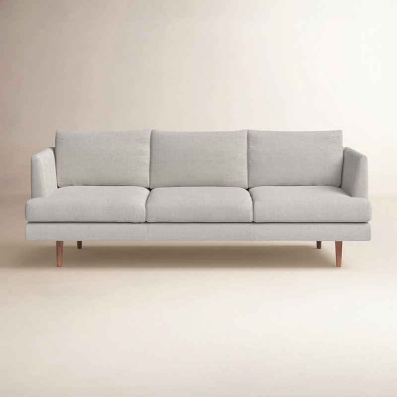 Miller 84'' Upholstered Sofa, Stax Rust Performance Velvet
