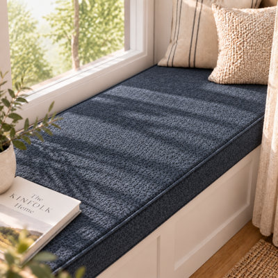 Coussin de siège d'extérieur sur mesure de 3 pouces d'épaisseur avec mousse 75D haute résilience, fond beige antidérapant et passepoil double face