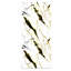 Panneaux muraux brillants en faux marbre UV Falkirk Irvine IV 4' x 9', coloris blanc, or et noir (paquet de 5)-136370544