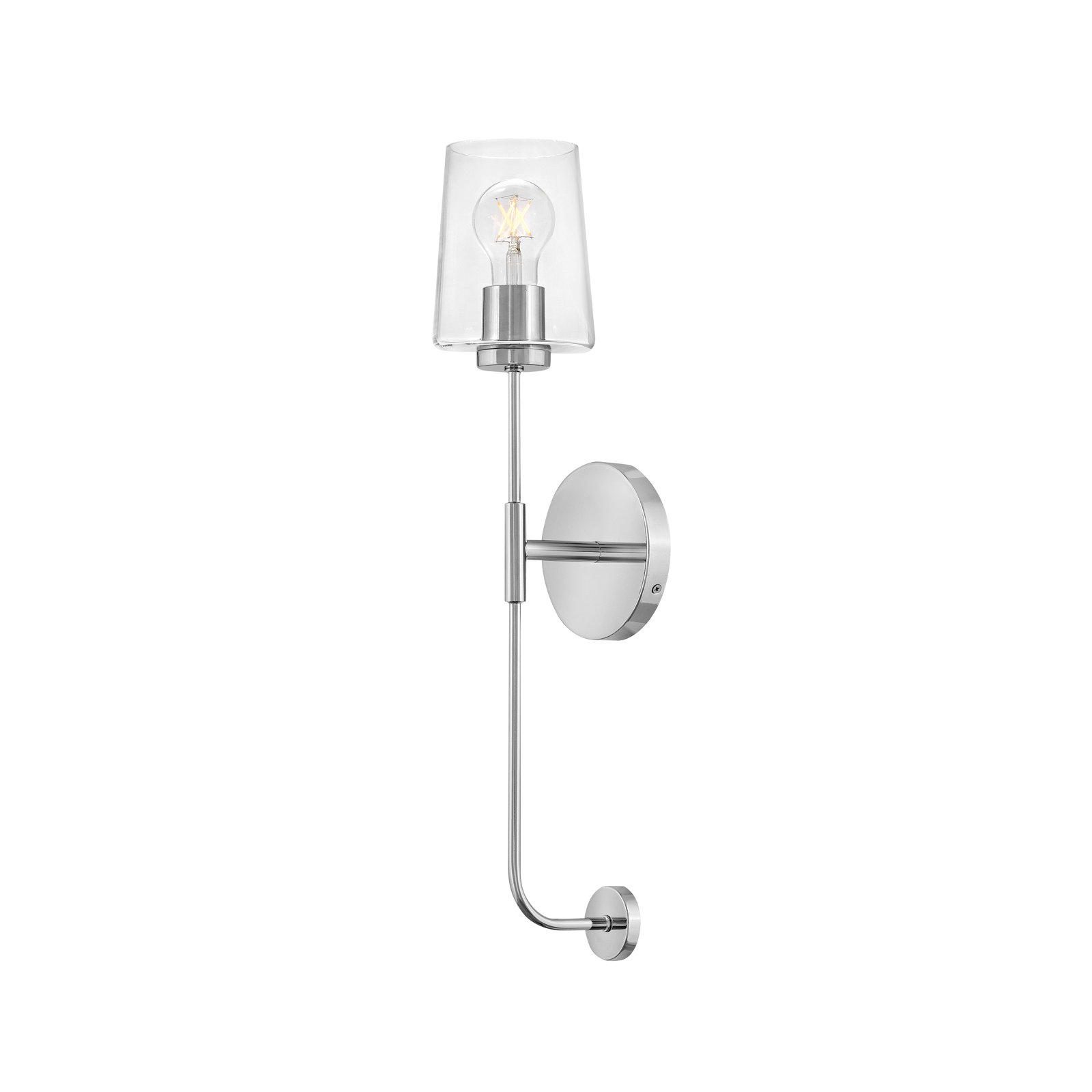 Viva Single Transparent Dimmable Bath Sconce