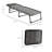 Outsunny Reclining Chaise Lounge Chair, Portable Sun Lounger, Folding Camping Cot, With Adjustable Backrest And Removable Pillow, For Patio, Garden, Beach, Grey-2021279908
