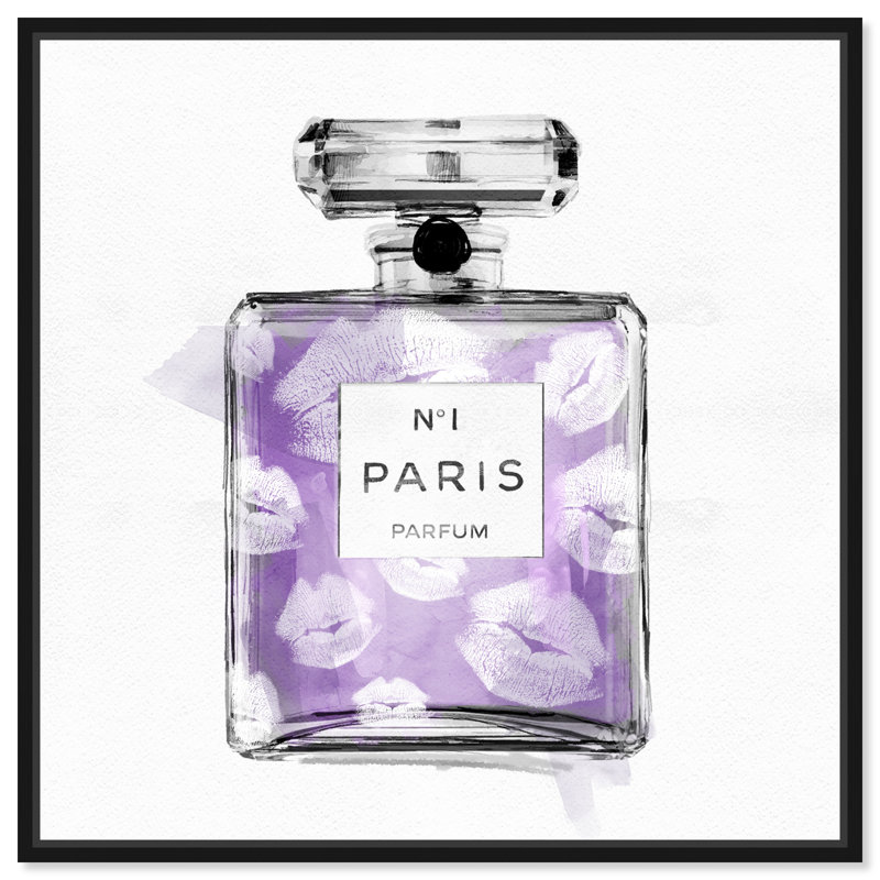 «Kiss Me Number One Perfume», impression, Cadre flottant noir, H 20 po x l 20 po