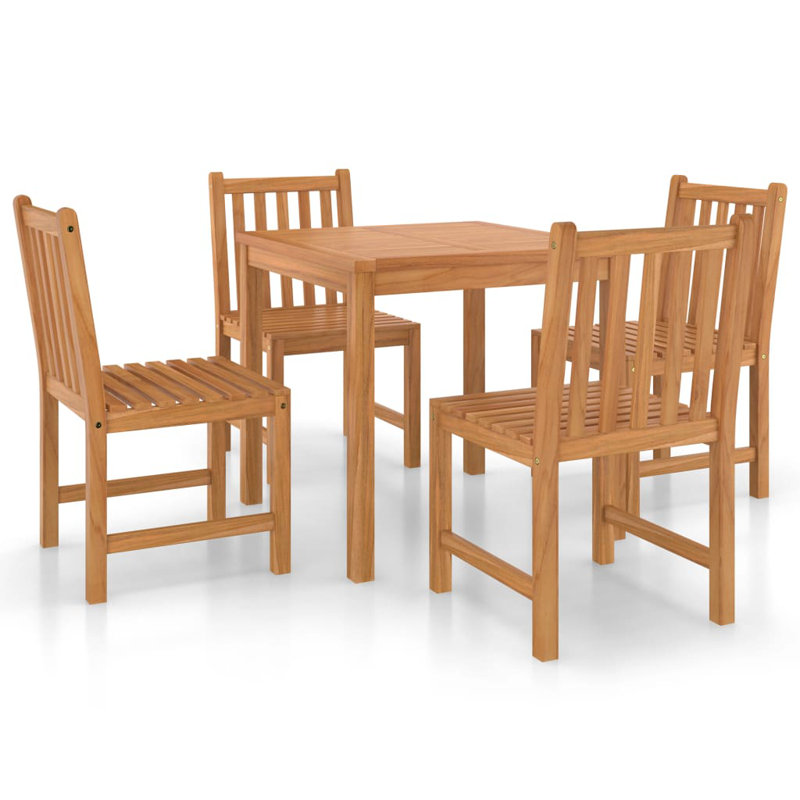 Craiganboy Rectangular 4 - PersonTeak Dining Set, 31.5" D x 31.5" W x 30.3" H