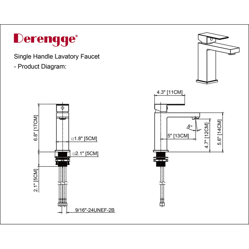 Single-Hole Single-handle Bathroom Faucet