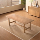 Solid wood table with simple rounded corners