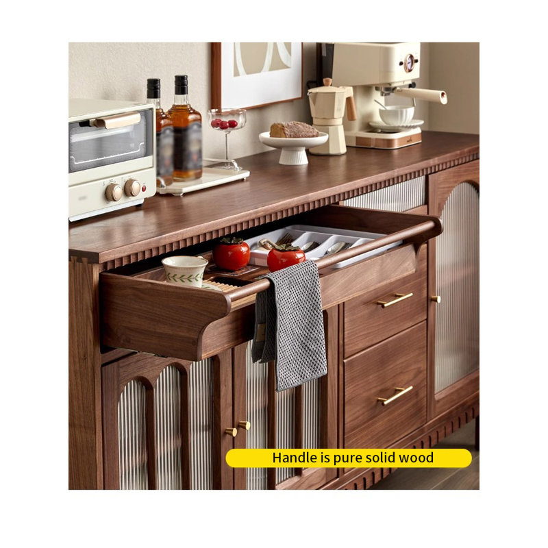American Retro Style Sideboard, 35.4" H × 55.1" W × 17.7" D