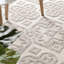 Tapis intérieur / extérieur en polypropylène tissé à la machine Harkesh gris clair / beige-544184754