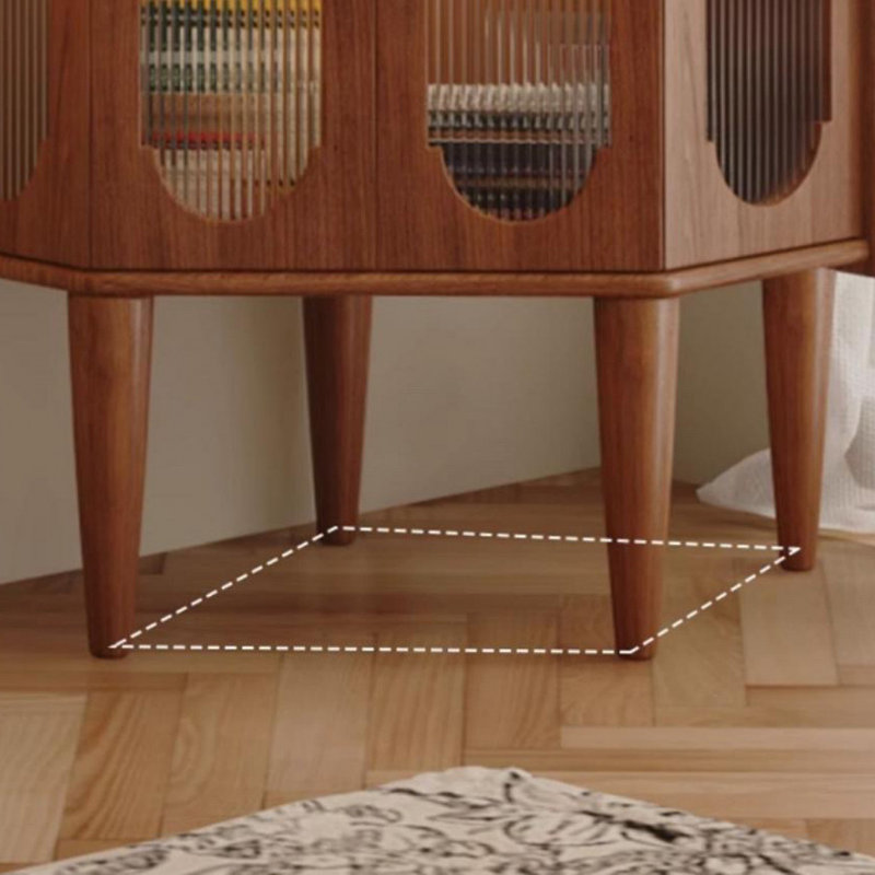Simple and Retro Design Brown Display Cabinet
