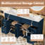 Meuble-lavabo avec 4 portes d'armoire, 4 tiroirs et 2 tablettes réglables-952309657