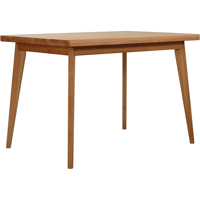 Rosalie solid wood dining table, 75cm H x 110cm L x 75cm W, Beech Heartwood