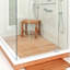 Banc de douche en teck Hieu-24426306