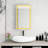 Rectangle Medicine Cabinet Mirror Bathroom Mirror with Storage Wall Mounted Medicine Mirror Cabinet with LED,Sliver-836079441