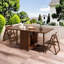 Retro Style Kitchen Table with Storage - Foldable & on Casters | Rolls Smoothly & Saves Space | 1.3m or 1.5m Walnut Foldable Table for 4-6 Seater Dining Fully Assembled, No Assembly Required.（（1 dining table + 4 chairs））-120392707