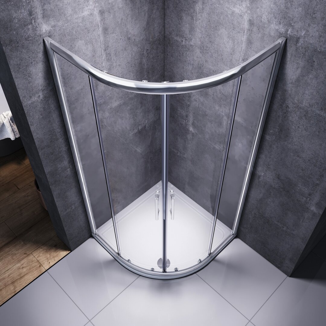Belfry Bathroom Quadrant Shower Enclosure Round Shower 100X100 Corner Entry Shower Enclosure Sliding Door Quadrant Shower 