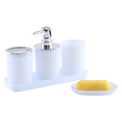 8Pcs/Set Toothbrush Cup Set Lotion Dispenser Toothbrush Holder Soap Holder Storage Tray Organizer Bathroom Accessories