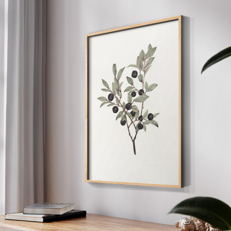Motif floral rétro CLXVI, Naturel, H 14 po x l 11 po