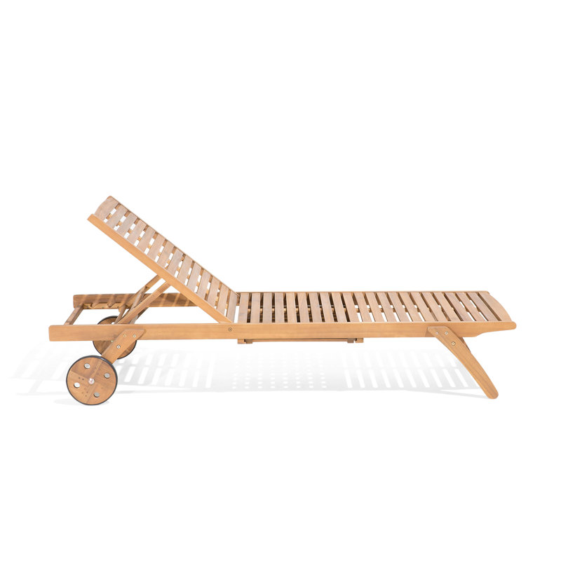 Wooler 195cm Long Reclining Acacia Single Chaise