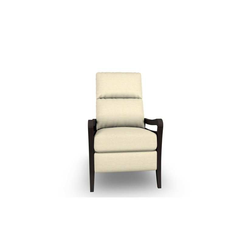 Modern High Leg Recliner, Espresso, Eggshell