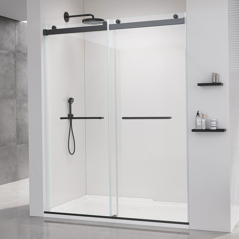 Porte de douche, porte en verre trempé pour salle de bain