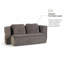 Canapé-lit convertible en nuage avec couverture, tissu Scott gris foncé, canapé-lit modulaire Queen sans ossature, canapé-lit en mousse solide haute densité pour salon et chambre, aucun assemblage requis-1331937674-1331937675