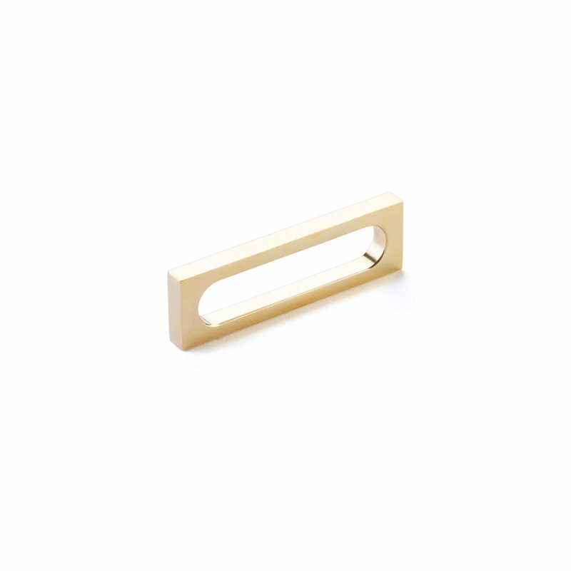 Poignée d'armoire Schaub, Laiton non laqué, 8"