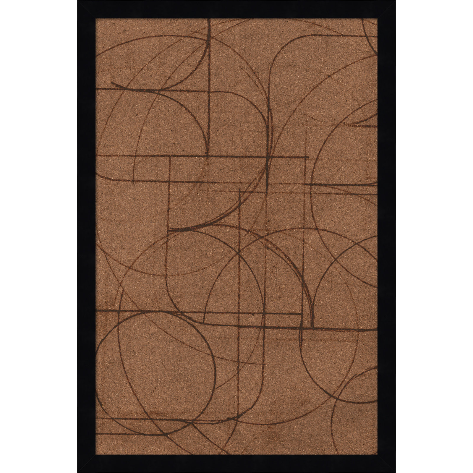 Curved 1 Print by Dan Hobday, 21" H x 15" W, Svelte Noir Black Framed Print without Mat
