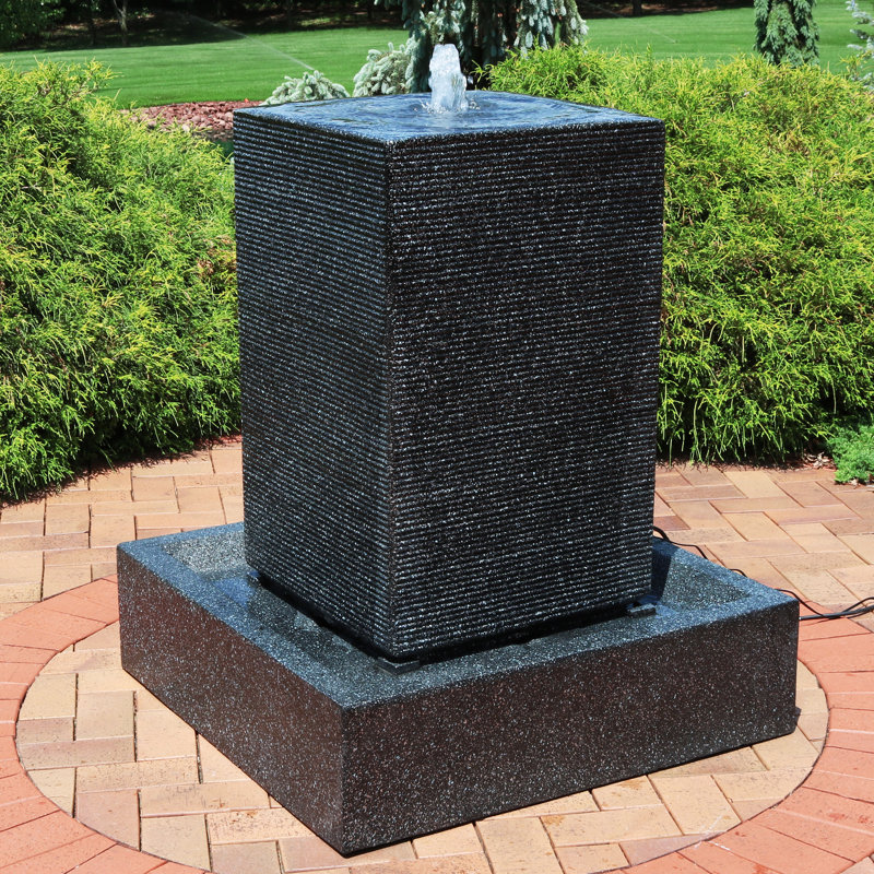 Skaggs Weather Resistant Floor Fountain with Light