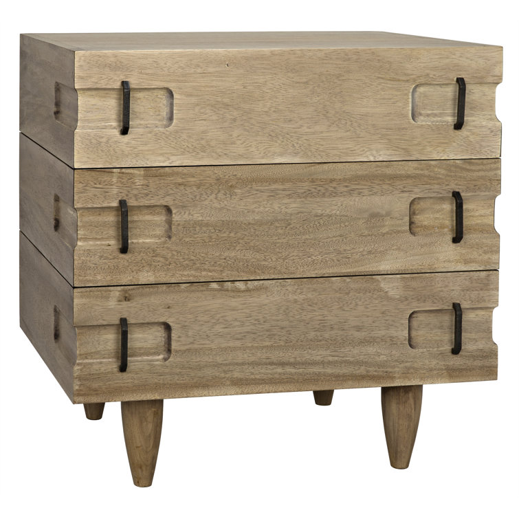 David Solid Wood End Table