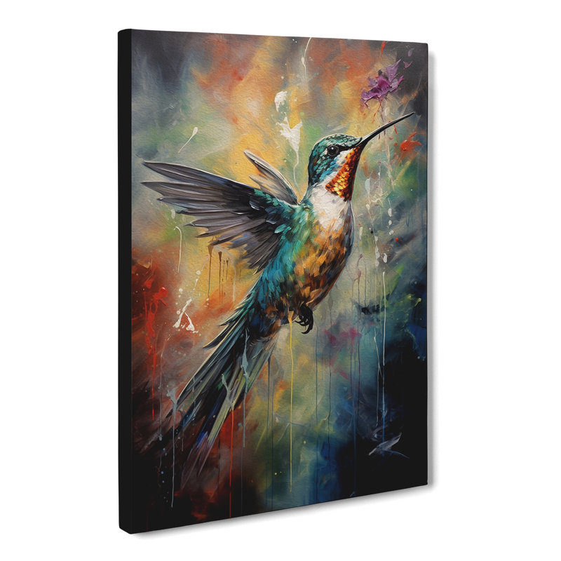 Hummingbird Gestural No.2 - Print, 76cm H x 50cm W x 3cm D