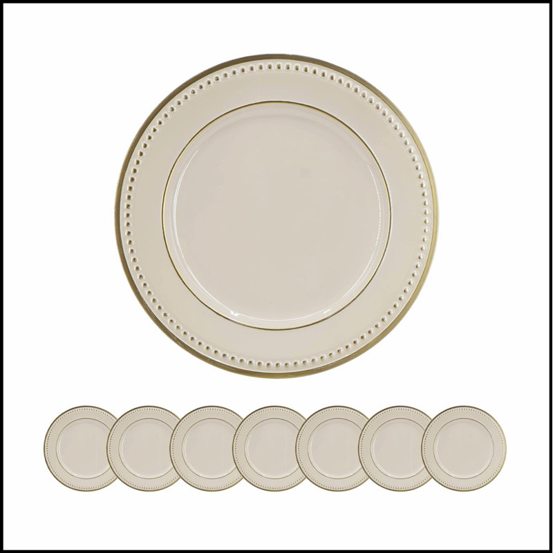 Paquet de 8 assiettes de présentation en plastique, P 13 po