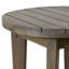 Table d'appoint d'extérieur en bois gris de 40 cm (16 po), avec des lattes élégantes et un style rustique. Finition grise.