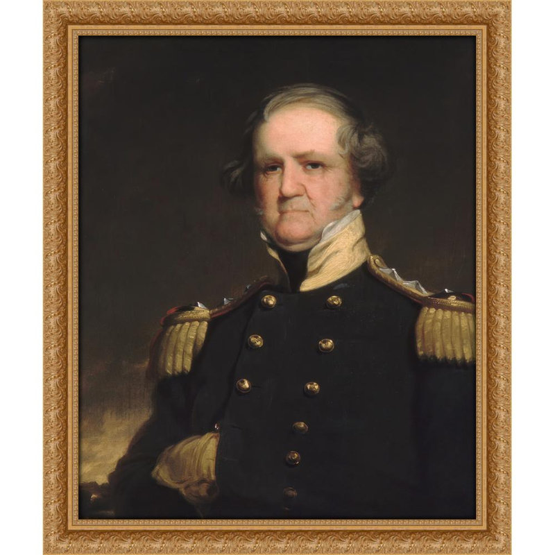 Général Winfield Scott (vers 1855), H 31 po x l 26 po x P 1,5 po