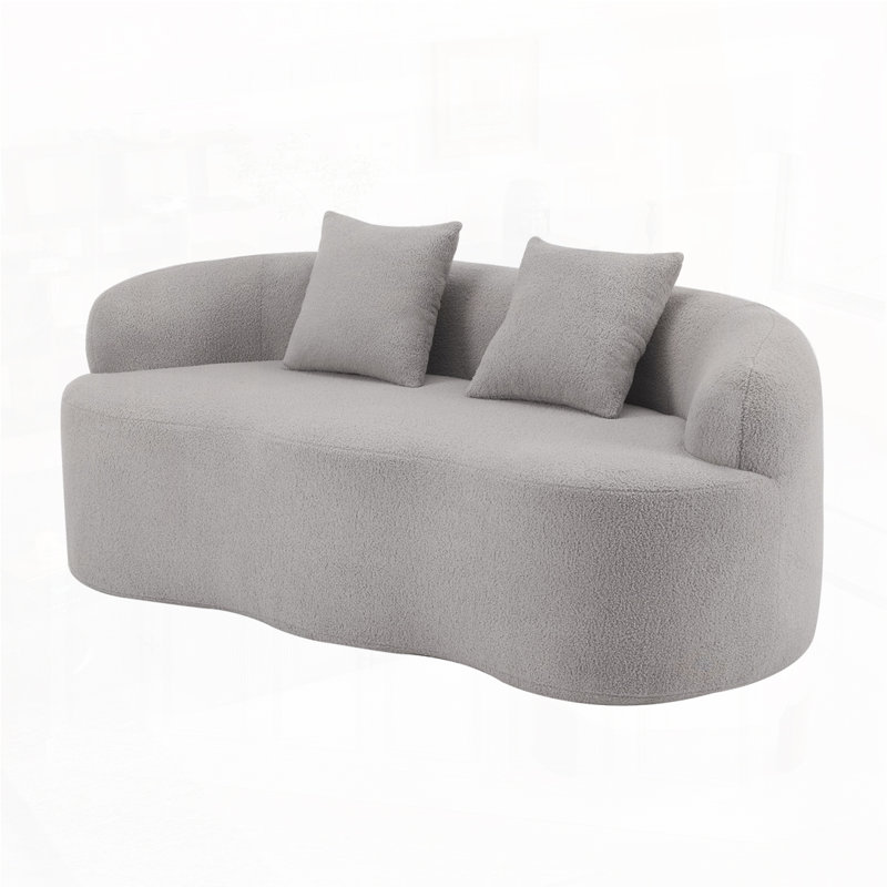 Causeuse incurvée à compression Bon Bon, Gris