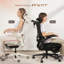 Chaise de bureau ergonomique rose Cablady-1558858984