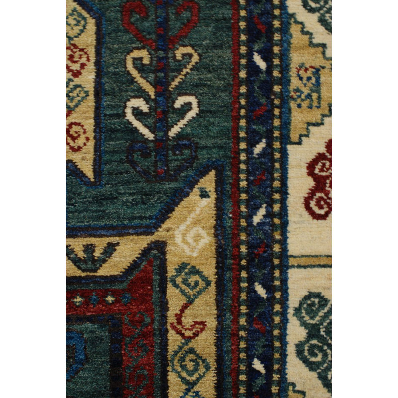 Sevan Wool Southwestern Area Rug in Beige/Green