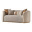 Gineverra Loveseat - Biscotti/Ivory Gold