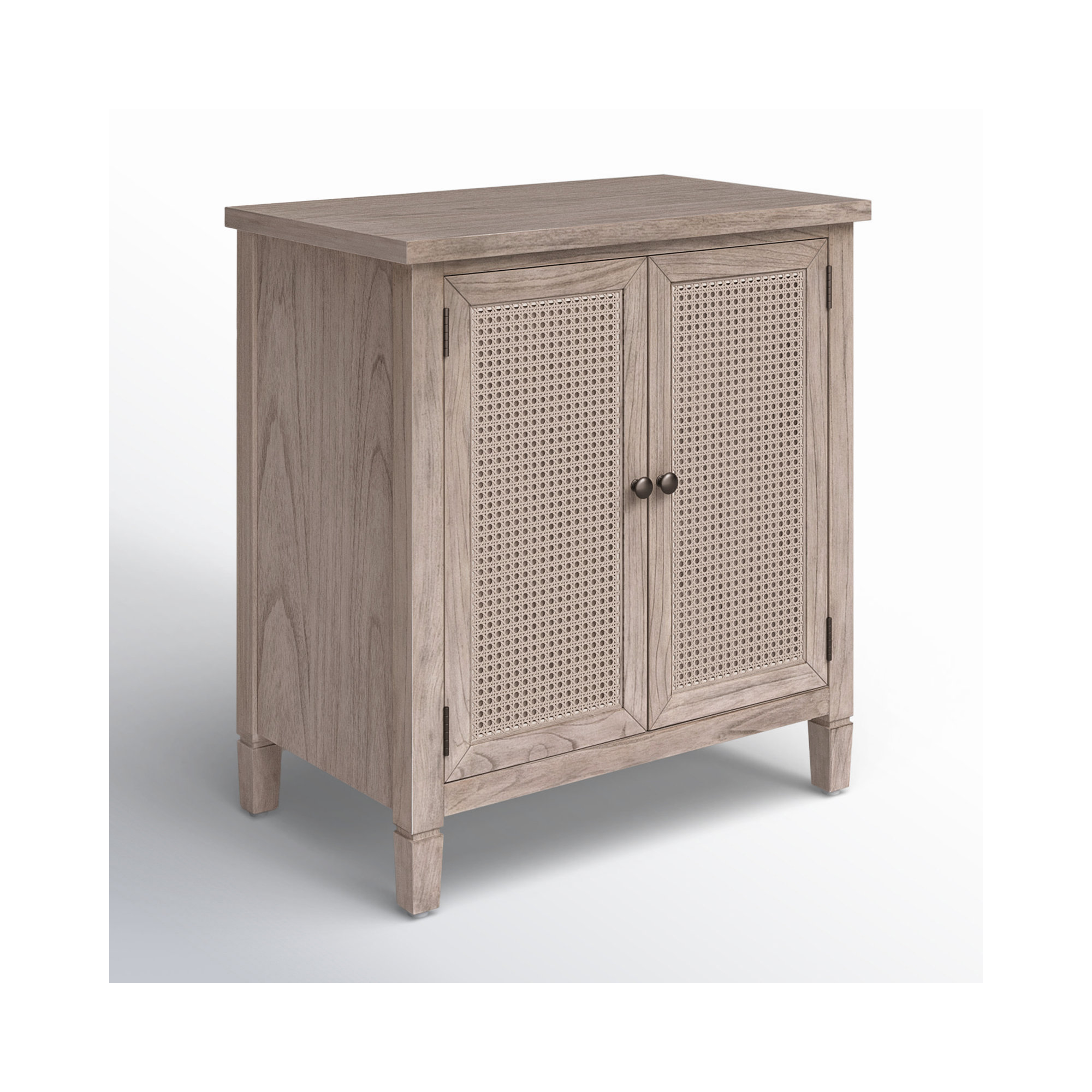 Charleston 2-Door Cane Cabinet, Desert Sand