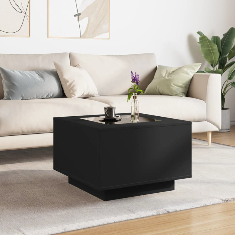 Dalraj Coffee Table, Black, Black/Transparent