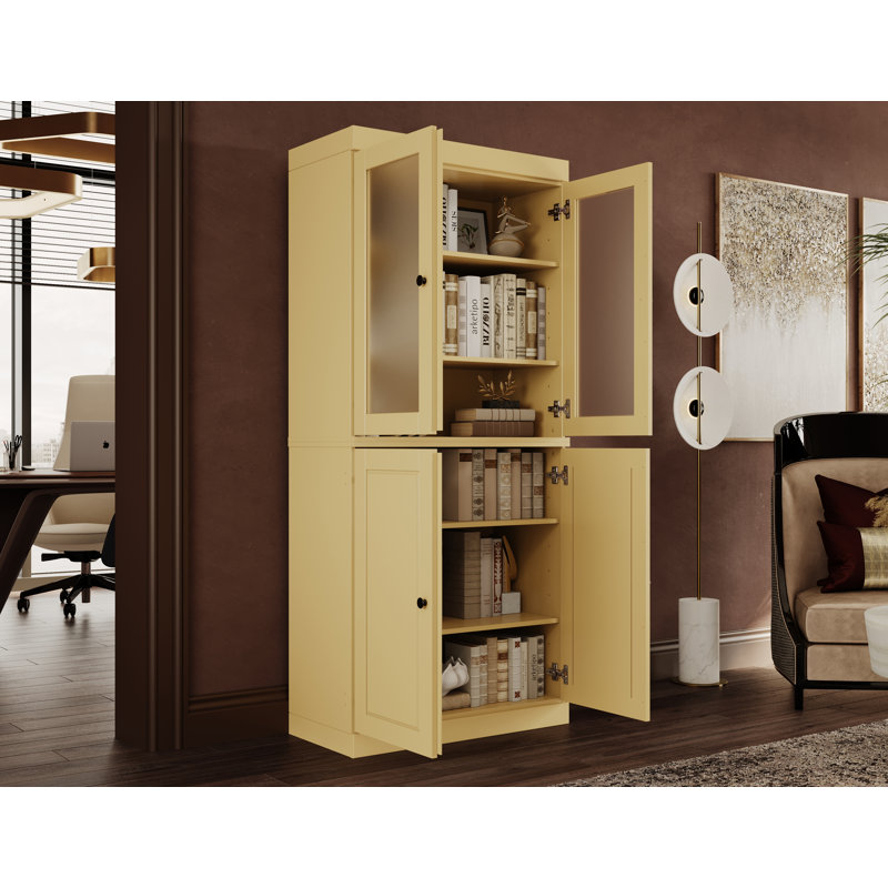 Bibliothèque à 6 tablettes Vananh, Jaune