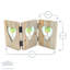 Nicola Spring - Rustic Hearts Folding 3 Photo Frame - 4 x 6" - Natural