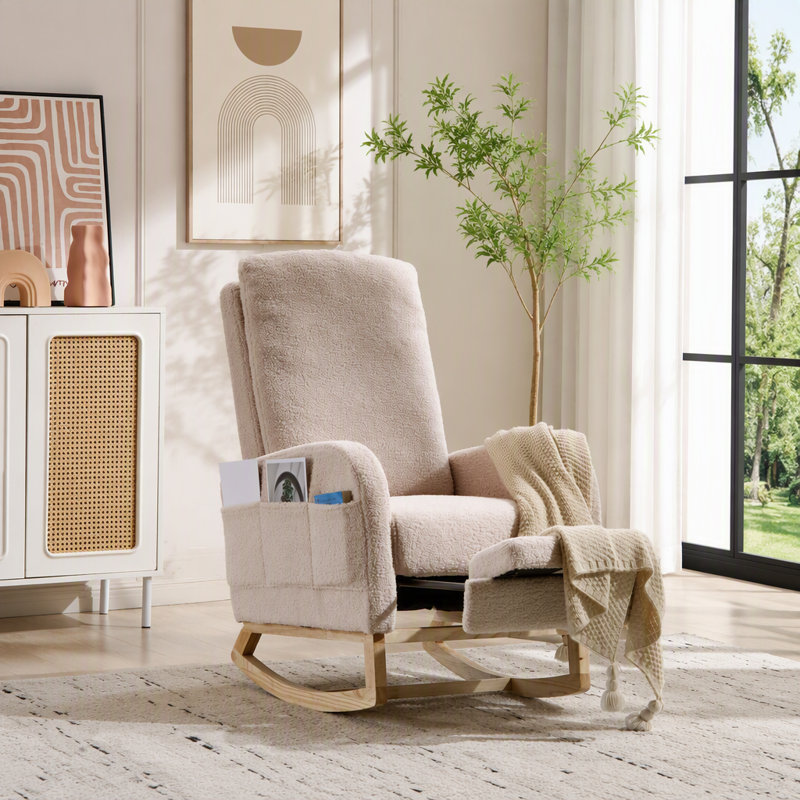 Chaise berçante Modern, Beige